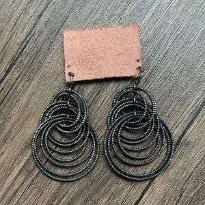 Black Hoop Earrings